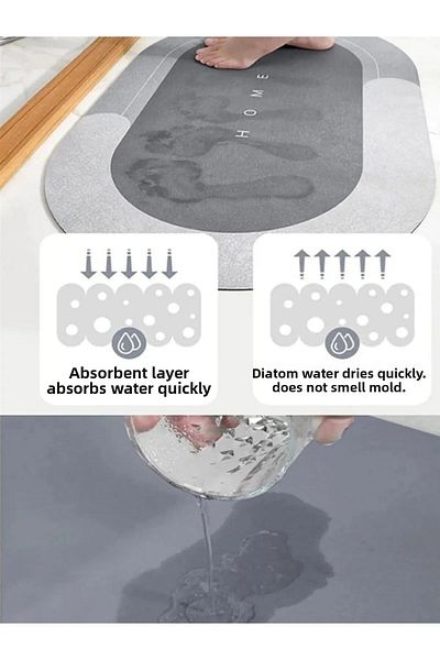 SİHİRLİ AYAKLAR Covoraș de baie impermeabil, anti-alunecare, covor de baie, covoraș anti-alunecare, absorbant de apă, 50x70