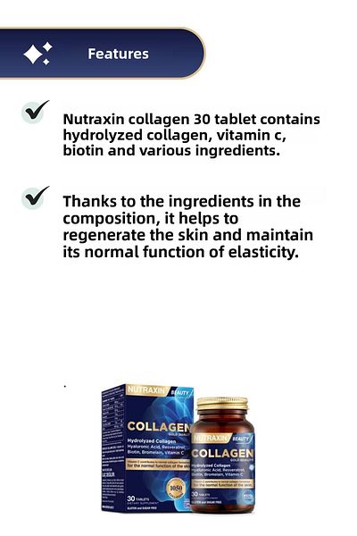 Nutraxin Beauty Gold Collagen 30 Tablets 3 Pack