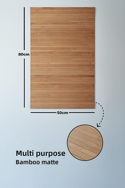 Hayveys home Κάλυμμα πάνω από το πλυντήριο ρούχων Bamboo Bath Mat