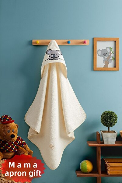 TEKSMODA 100% Cotton Baby Swaddle Towel - Koala
