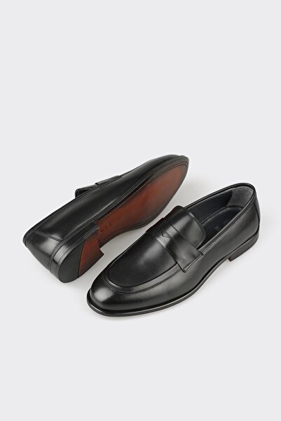 Elle Shoes Siyah Deri Erkek Klasik Ayakkabı