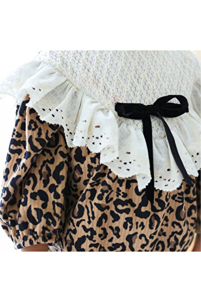 aysskids Stella Baby Girl Leopard Romper