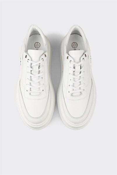 Elle Shoes Beyaz Deri Erkek Spor Ayakkabı