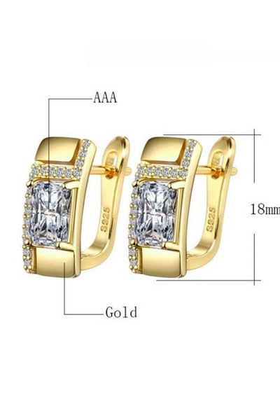 Kelan 14K gold-plated earrings with Crystal Cleo crystals – sparkling elegance