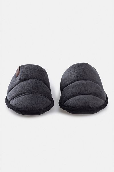 Avva Ανδρικές παντόφλες Anthracite 100% Wool House A31y8330