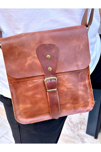 Fil Deri Genuine Leather Magnet Modern Design Shoulder Bag 1004
