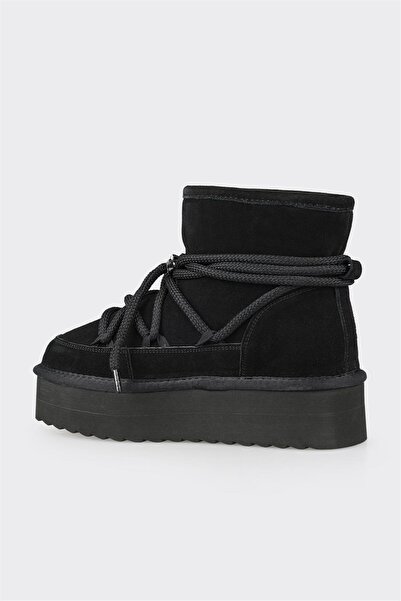 Elle Shoes Siyah Kadın Deri Bot