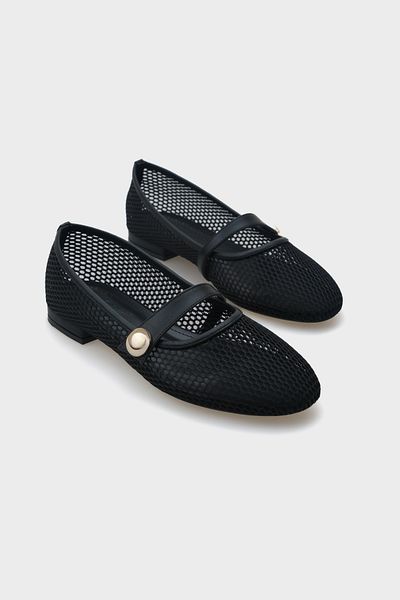 Capone Outfitters Balerini de damă Amy cu cataramă din plasă