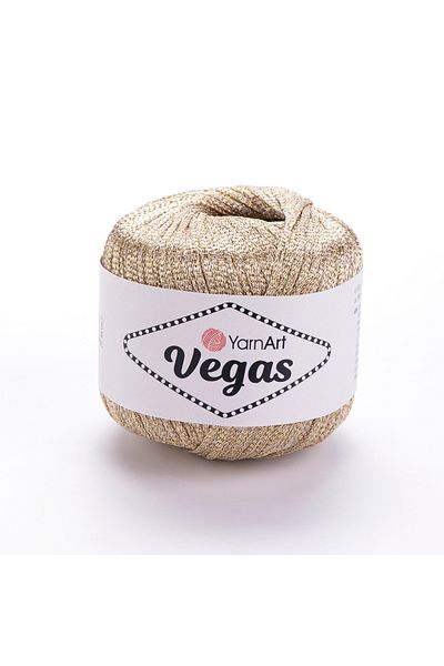 Yarnart Vegas - Glitter Χειροποίητο Νήμα Πλεξίματος Gold-42