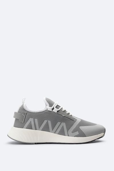 Avva Men's Gray Printed Flexible Sole Sneaker Shoes A31Y8039
