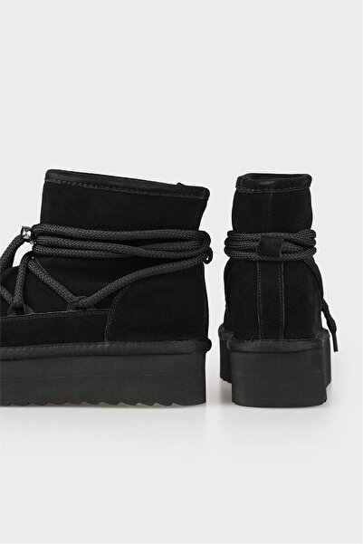 Elle Shoes Siyah Kadın Deri Bot
