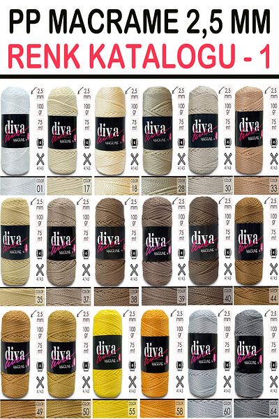 Diva İplik Diva Macrame Thread Thick (NO:4) 074 Rose Pink.