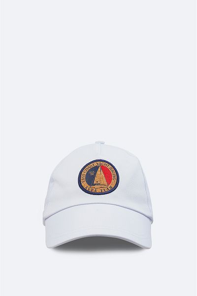 Avva Men's White 100% Cotton Logo Sports Cap A31Y9202