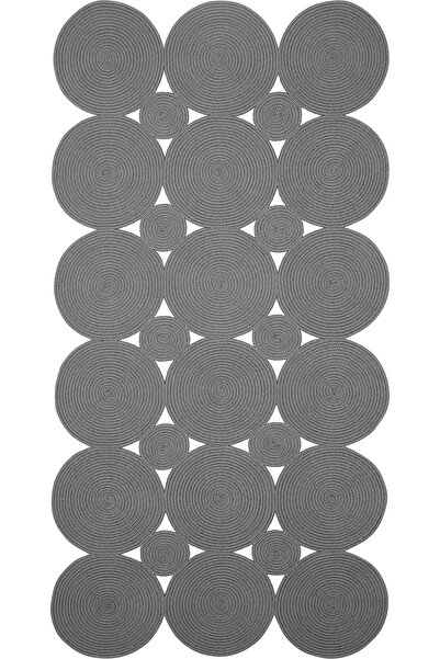 Cool Halı Luke Koyu Gri Yıkanabilir Mutfak Halısı Dekoratif Leke Tutmaz Bohem...