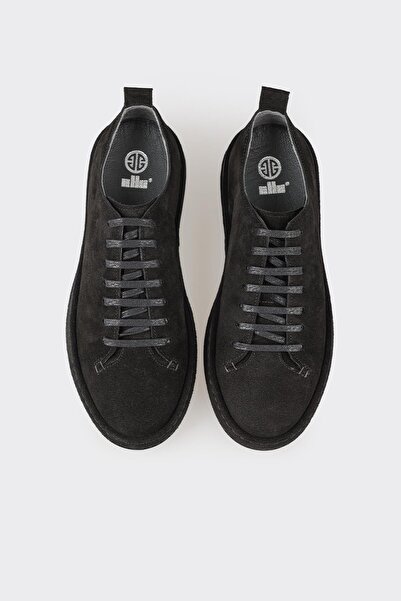 Elle Shoes Black Leather Men's Casual Shoes