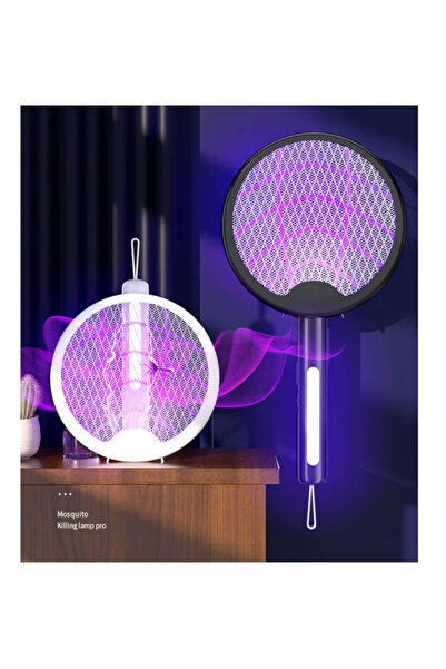 ARTI İLAÇLAMA Pro Elektrikli Sivri Sinek Öldürücü Katlanabilir Cızz Raket Sabitlenebilir Şarjlı >siyah