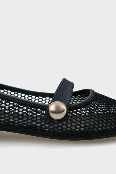Capone Outfitters Balerini de damă Amy cu cataramă din plasă