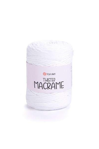 Yarnart Twisted Macrame - Μακραμέ Χέρι Πλεκτό Νήμα Λευκό-751