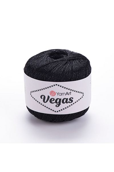 Yarnart Vegas - Glitter Χέρι Πλεκτό Νήμα Μαύρο-43
