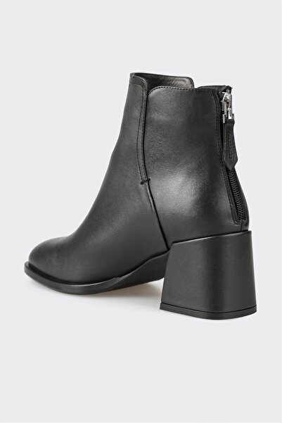 Elle Shoes Siyah Deri Kadın Klasik Bot