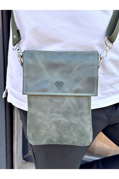 Fil Deri Genuine Leather - Magnetic - Hanger - Zippered - Shoulder Bag 1012