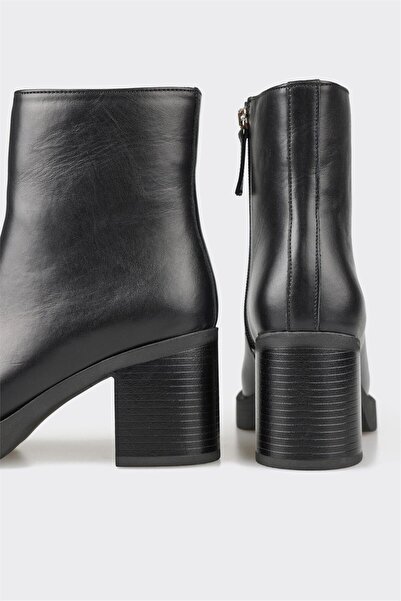 Elle Shoes Siyah Deri Kadın Günlük Bot
