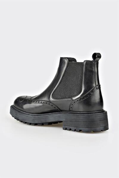 Elle Shoes Siyah Deri Erkek Günlük Bot