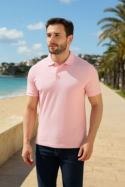 MARKAPIA Ανδρικό μπλουζάκι Polo Neck 100% βαμβάκι