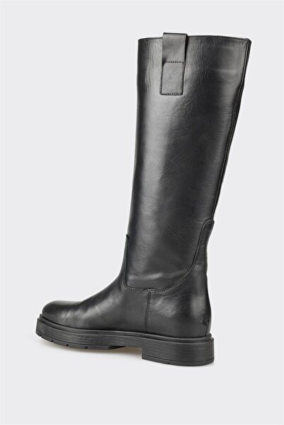 Elle Shoes Μαύρα δερμάτινα γυναικεία μποτάκια