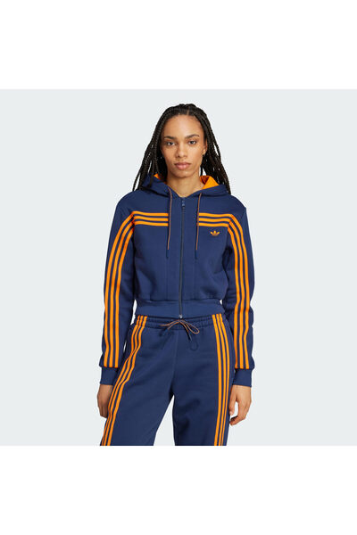 adidas 70s Short Full Zip Fleece Hoodie