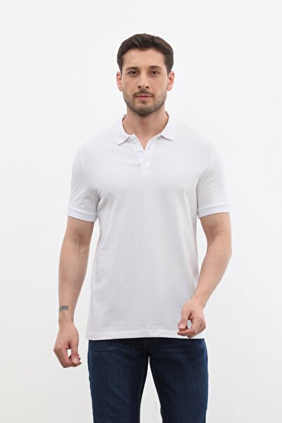 MARKAPIA Men's Polo Neck 100% Cotton T-Shirt