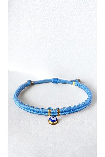 Bensei Takı Dükkanı BENSEİ Çelik Kasalı Koyu Mavi Nazar Boncuk ve Pirinç Üzer...