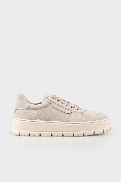 Elle Shoes Beige Leather Women's Sports Shoes