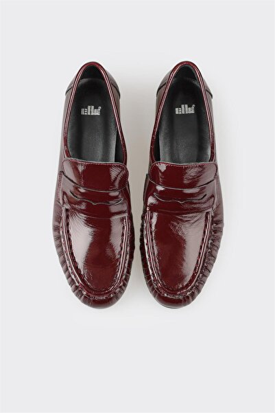 Elle Shoes Dámske neformálne topánky Claret Red Leather