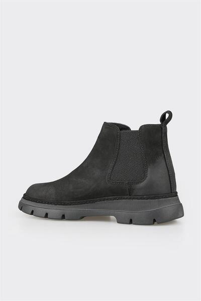 Elle Shoes Siyah Deri Erkek Günlük Bot