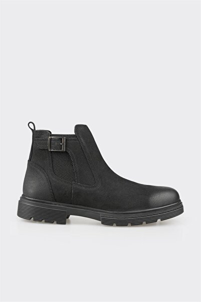 Elle Shoes Siyah Deri Erkek Günlük Bot