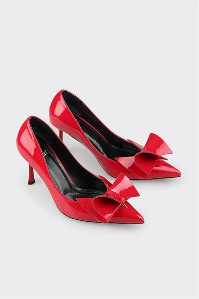 Elle Shoes Red Women's Heeled Shoes