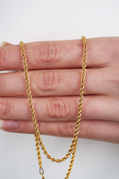 DİAMİNE PIRLANTA 8 Ayar Altın Halat Zincir Kolye