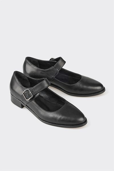 Elle Shoes Black Leather Women's Casual Shoes