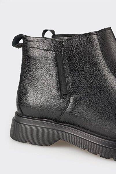 Elle Shoes Siyah Deri Erkek Günlük Bot