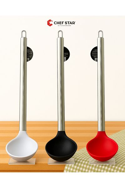 Chefstar Metal Handle Silicone Scoop