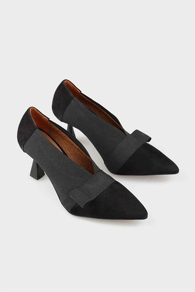 Elle Shoes Black Women's Mid Heel Shoes