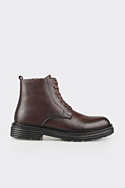 Elle Shoes Kahve Deri Erkek Günlük Bot
