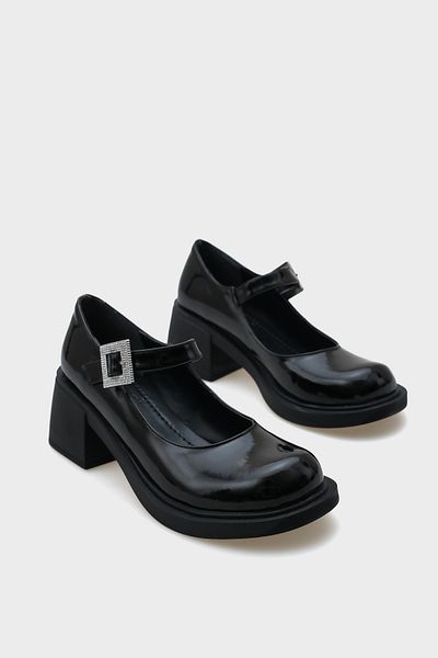 Capone Outfitters Дамски обувки Mary Jane - катарама с каменни детайли