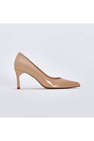 TOGO Bej Rugan Kadın Stiletto Ayakkabı [060064] – 11 Pont (7.5 cm) Topuk