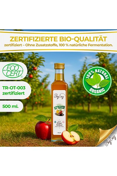 Organic Windy Valley Apfelessig 500 ml | Bio Essig | Apple Cider Vinegar