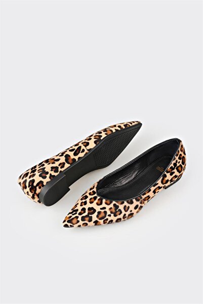 Elle Shoes Tan Leather Dámské baleríny