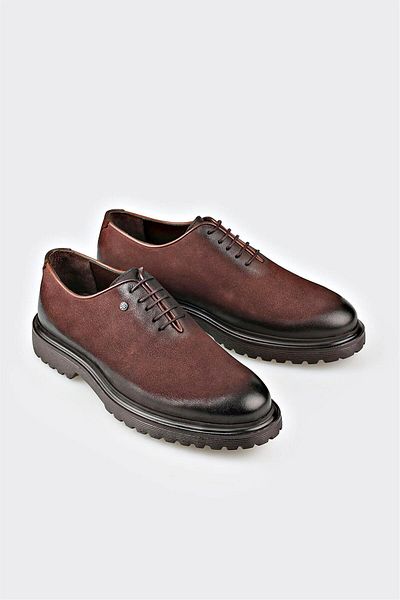 Elle Shoes حذاء كاجوال من الجلد البني للرجال