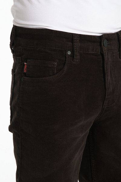 muzzo jeans Regular Fit Dark Brown Velvet Trousers