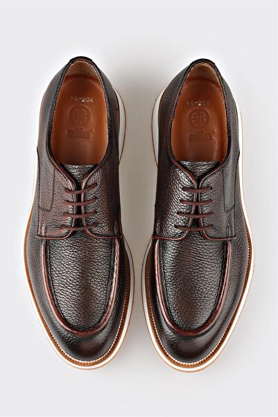 Elle Shoes Tan Leather Men's Casual Shoes